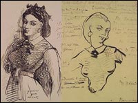 A portrait of his lover and muse Jeanne cherchant qui dévorer by Poulet-Malassis (searching for spoils) : Baudelaire's modern woman is sexually predatory and transgressive. (c) D.R.