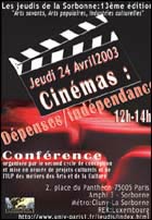 Cinémas : Dépenses / Indépendance (c) D.R.